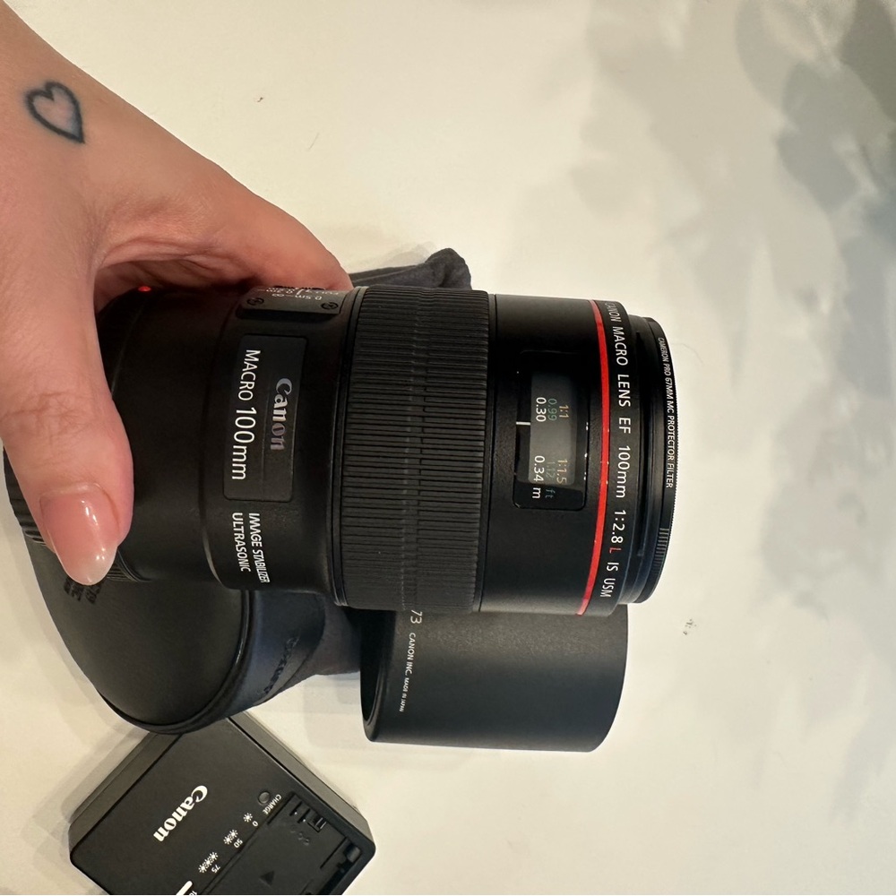 Canon 100mm Macro Lens – Black with Red Accent